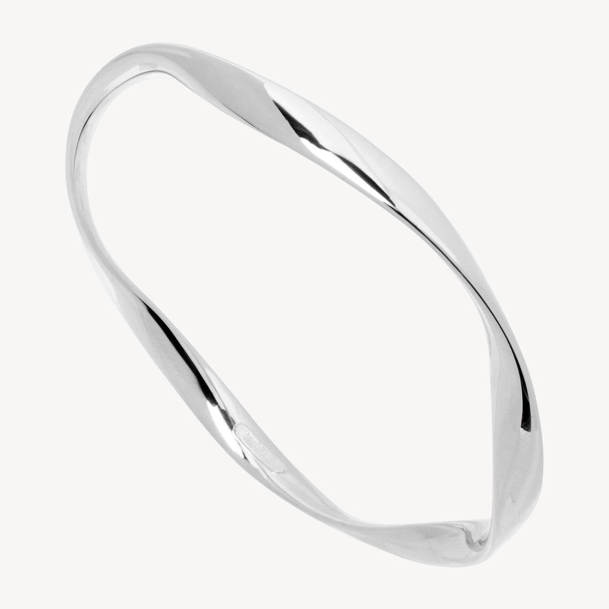 Sterling Silver Large Garden of Eden Bangle