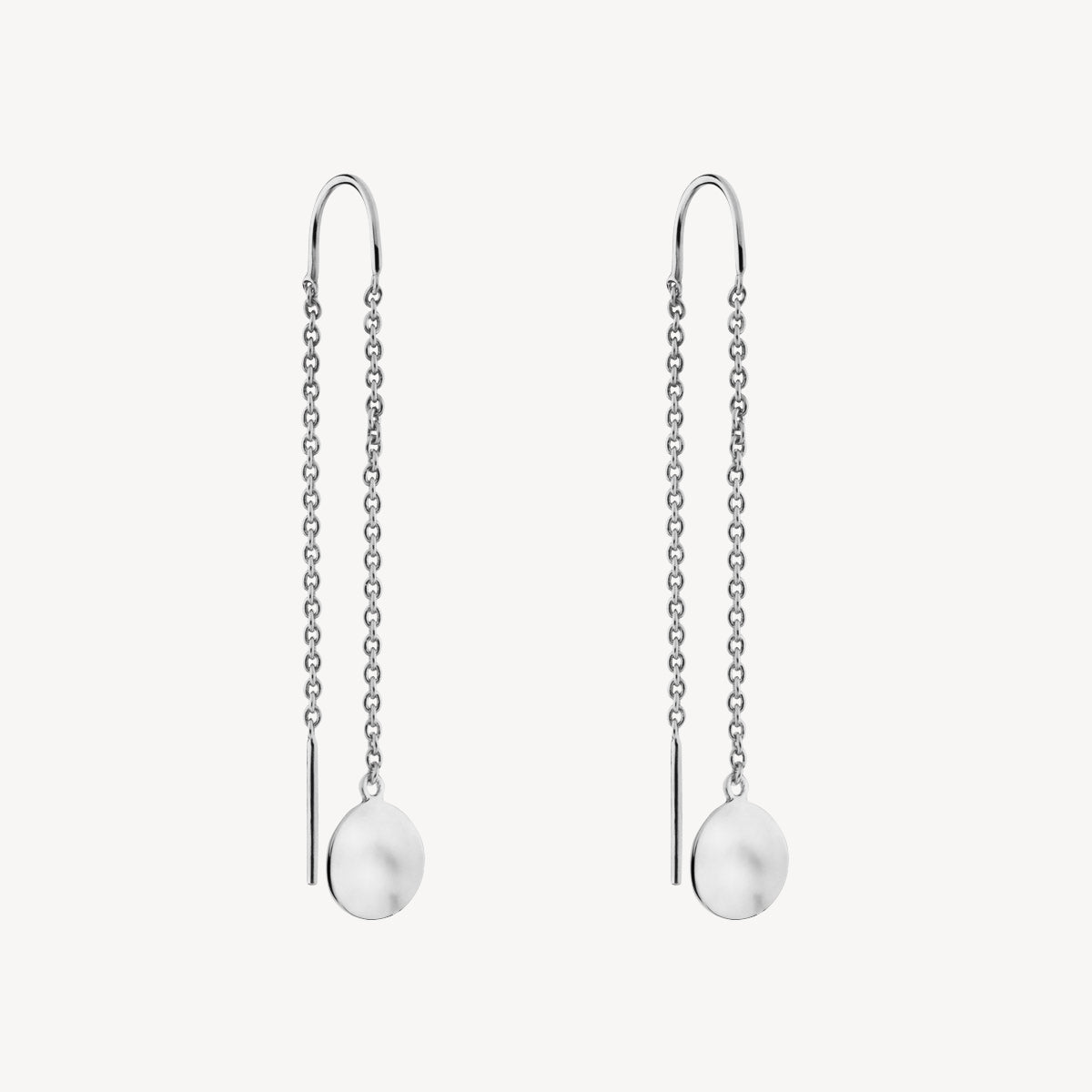 Sterling Silver Double Beat Thread Earring