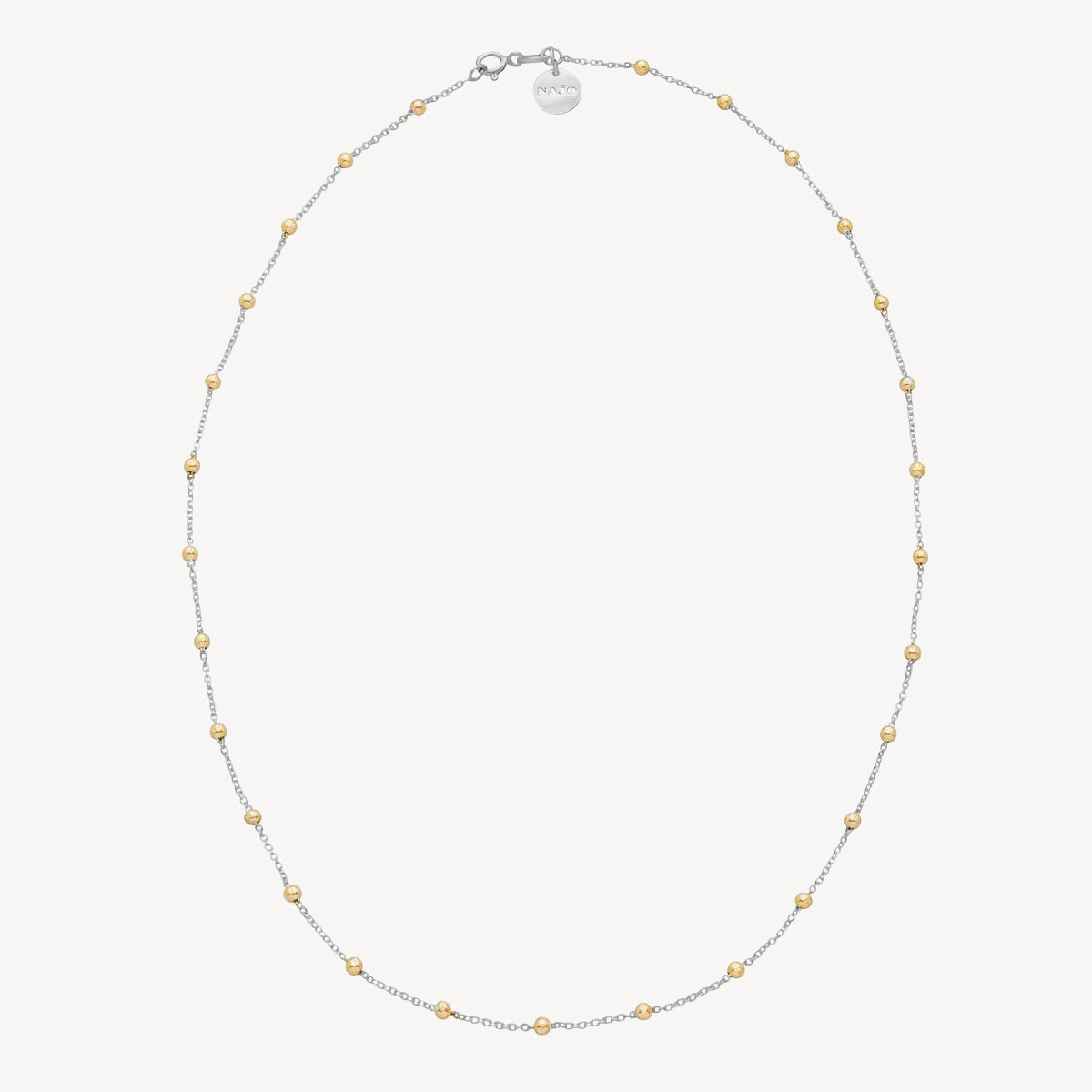 Sil Yell Gold 45cm Algonquin Necklace