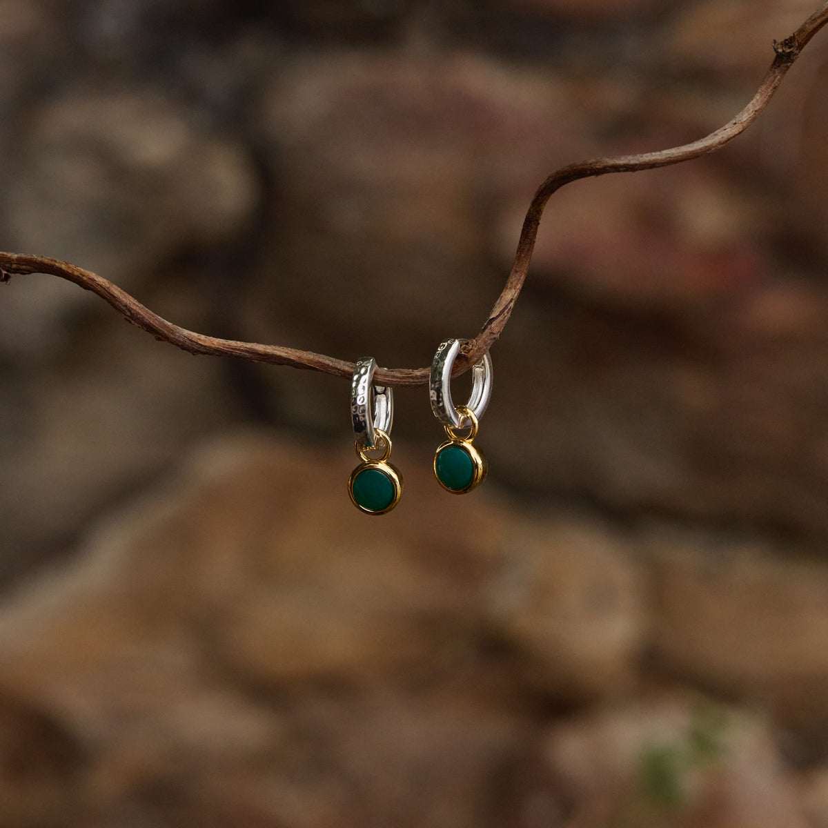 Gemstone Drop Earrings