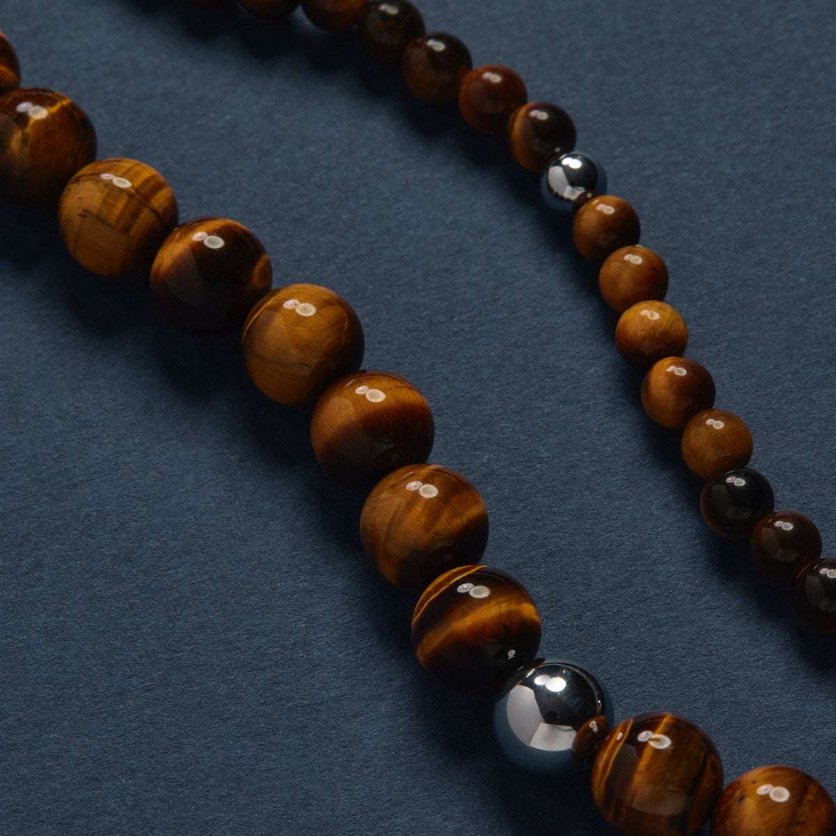 Atlas Men's 6mm Beaded Tiger's Eye Bracelet