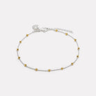 Sil Yell Gold Algonquin Two-Tone Anklet