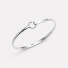 Sterling Silver 60mm Oh Honey Silver Bangle
