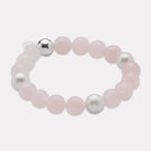 Sunset Rose Quartz & Pearl Stretch Bracelet