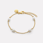 Yellow Gold Tidal Whisper Pearl Bracelet