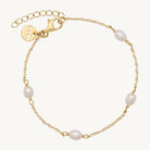 Yellow Gold Tidal Whisper Pearl Bracelet