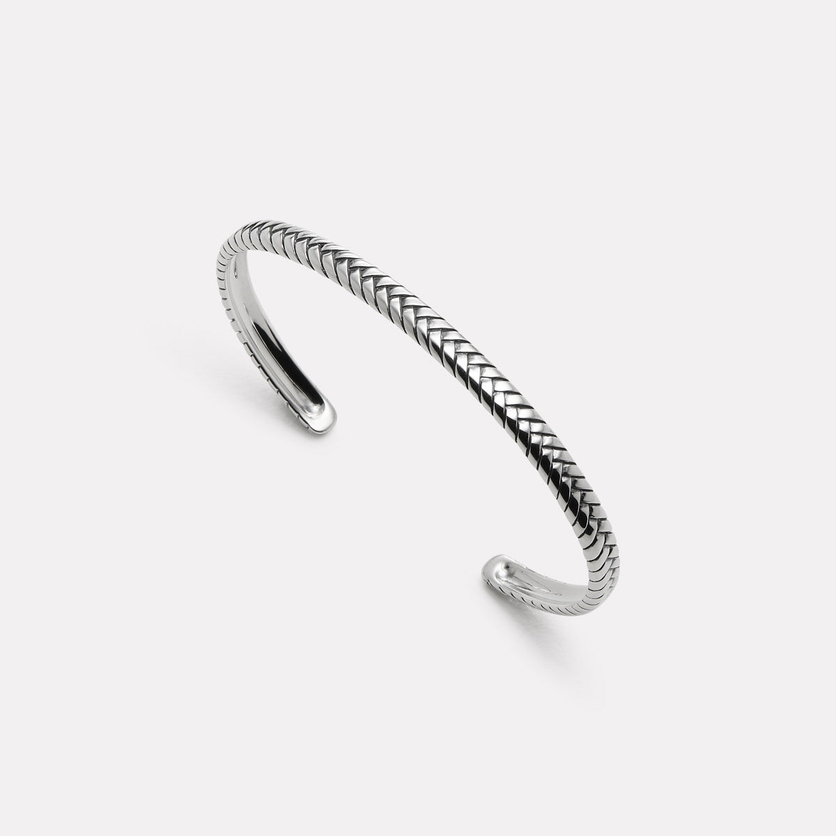 Sterling Silver Tessera Men’s Silver Cuff