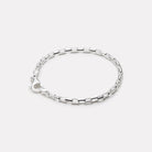 Sterling Silver Veneto Men’s Silver Chain Bracelet