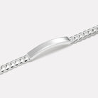 Cuban Men’s Silver ID Chain Bracelet
