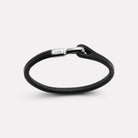 Black Kinship Men’s Leather and Steel Bracelet