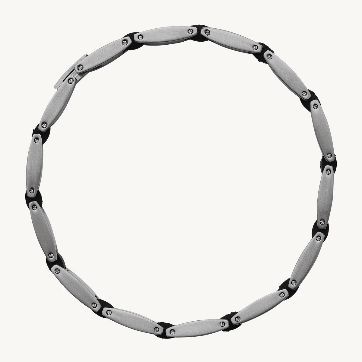 Paragon Men's Steel & Rubber Bracelet