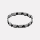 Stainless Steel Paragon Men's Steel & Rubber Bracelet