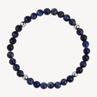 Apollo Men's 6mm Sodalite & Steel Elasticised Stretch Bracelet