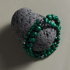 Apollo Men's 10mm Malachite & Steel Elasticised Stretch Bracelet