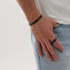 Midnight Men's Black PVD Steel Cuff