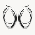 Sterling Silver Strudel Hoop