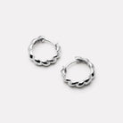 Sterling Silver Zippy Twist Huggie Earring