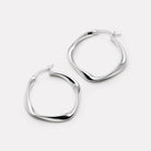 Sterling Silver Garden of Eden Hoop Earrings