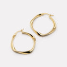 Yellow Gold Garden of Eden Hoop Earrings