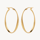 Yellow Gold Cinta Large Hoop Earring