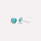 Sterling Silver Husk Turquoise Stud Earring
