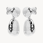 Sterling Silver Double Pebblet Stud Earrings