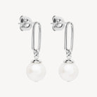 Sterling Silver The Enchantress Pearl Drop Stud Earrings