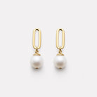 Yellow Gold The Enchantress Pearl Drop Stud Earrings