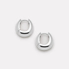 Sterling Silver Arco Huggie Earrings