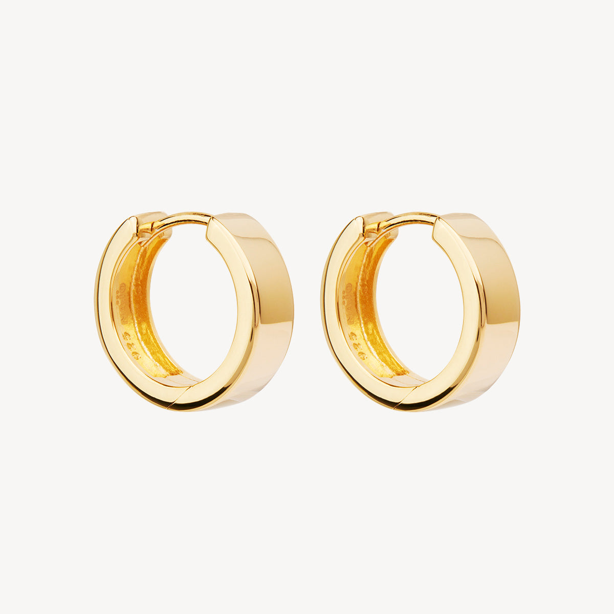 Yellow Gold Stella Huggie Earrings