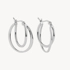 Sterling Silver Eclipse Hoops