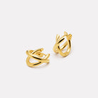 Yellow Gold Moonkiss Huggie Earrings