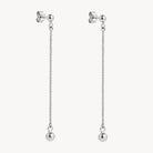 Sterling Silver Sunbeam Stud Drop Earrings
