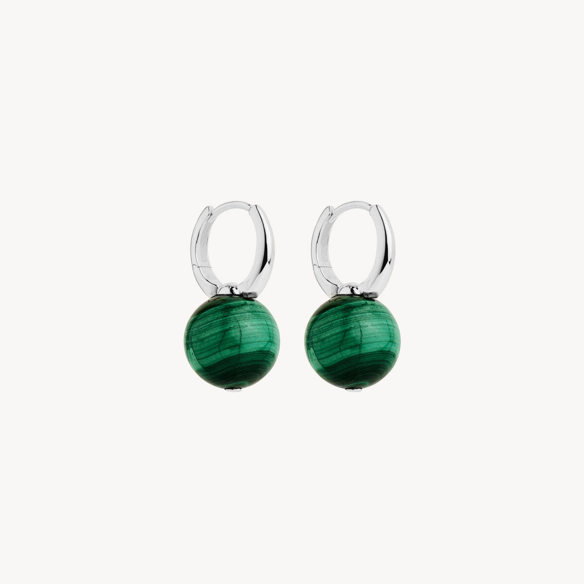Sterling Silver Capella Malachite Earrings