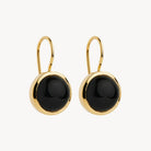 Yellow Gold Chroma Black Onyx Earrings