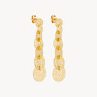 Yellow Gold Milleluci Circular Earrings (Grande)