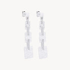 Sterling Silver Milleluci Rectangular Earrings (Grande)