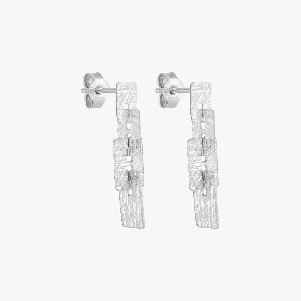 Sterling Silver Milleluci Rectangular Earrings