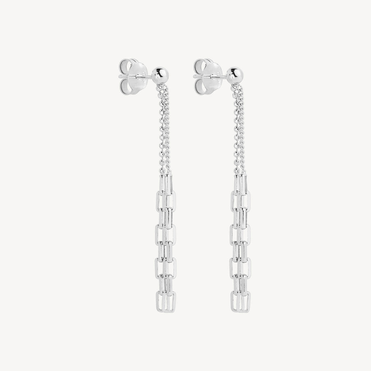 Stardust Double Chain and Link Earrings