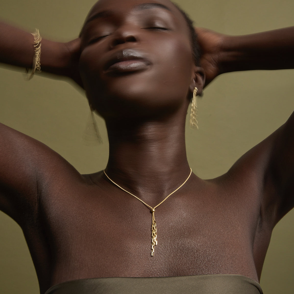 Stardust Double Chain and Link Earrings