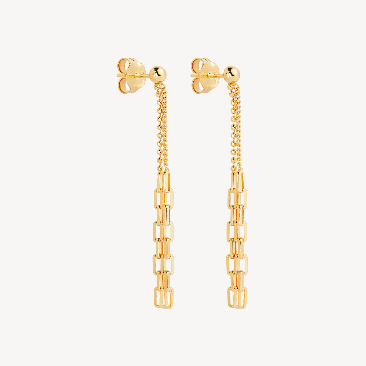 Stardust Double Chain and Link Earrings
