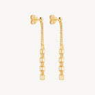Stardust Double Chain and Link Earrings