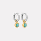 Solace 2-Tone Amazonite Huggie Earrings