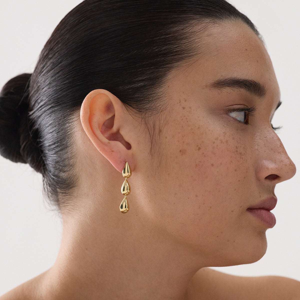 Liora Triple Drop Stud Earring
