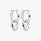 Sterling Silver Petal Huggie Earring