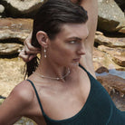 Tidal Whisper Double Pearl Earring