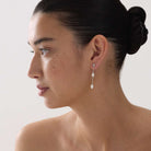 Tidal Whisper Double Pearl Earring
