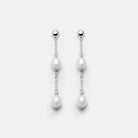 Tidal Whisper Double Pearl Earrings