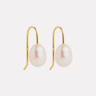 Yellow Gold Isla Pearl Earrings