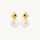 Yellow Gold Mirage Pearl Earring